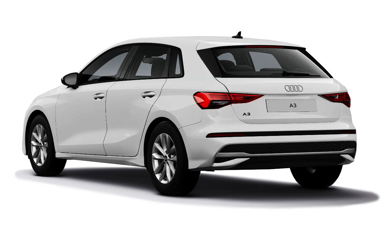 Audi A3 Sportback Fahrzeugbild weiß Heck