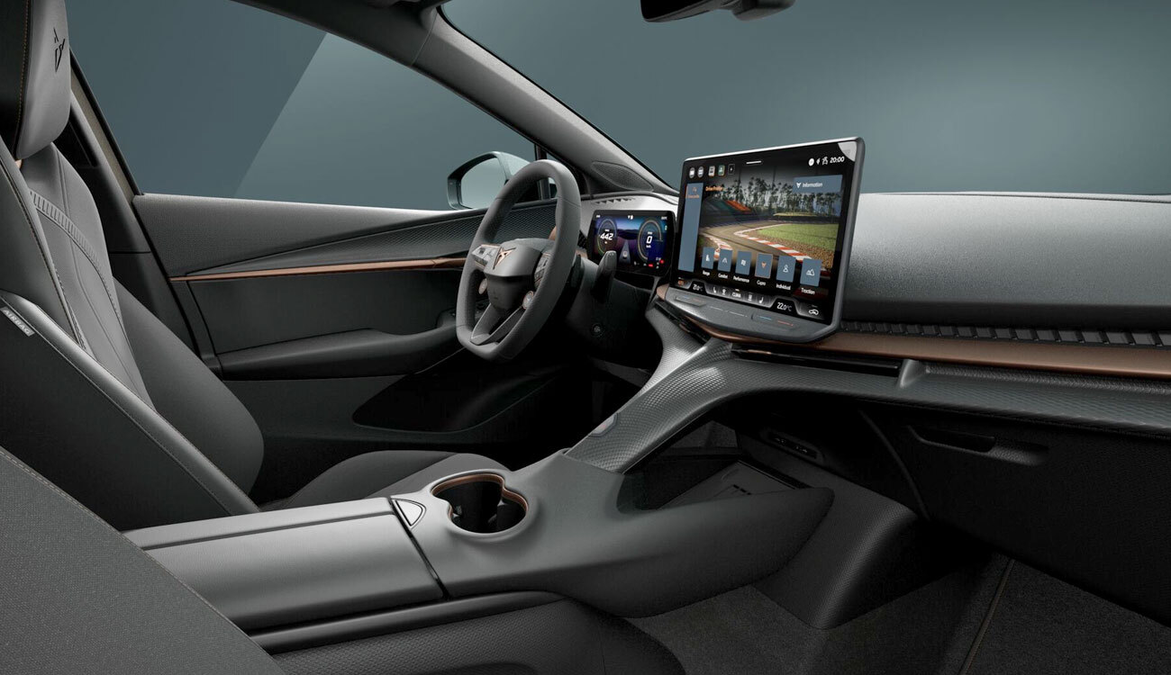 Cupra Tavascan Endurance Freisteller in Atacama Desert Metallic Interieur