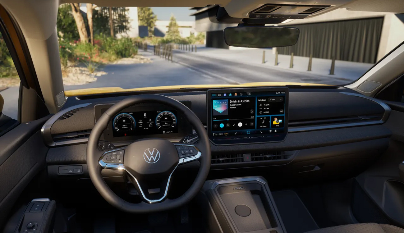 VW T-Roc gelb Fahrzeugbild Innenraum