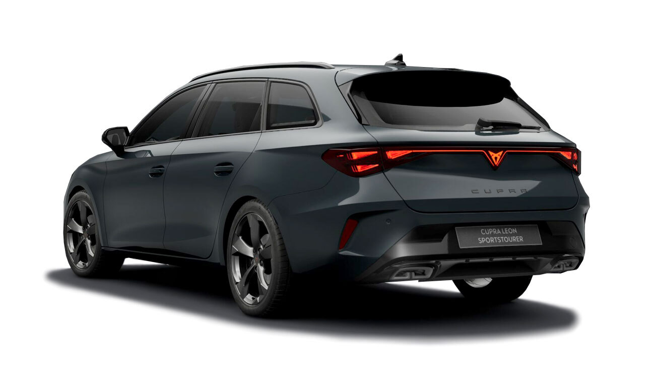 CUPRA Leon Sportstourer Freisteller in Fiord Blau Heckansicht