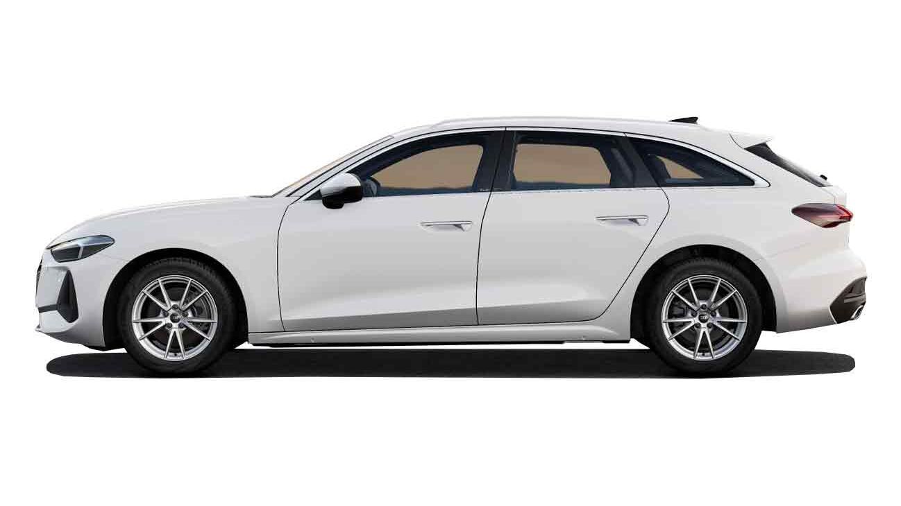 Audi A5 Avant in Arkonaweiß Seitenansicht