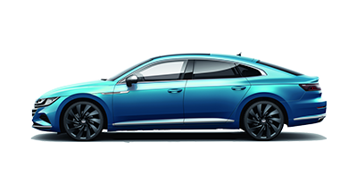 Volkswagen Arteon in blau metallic seitlich
