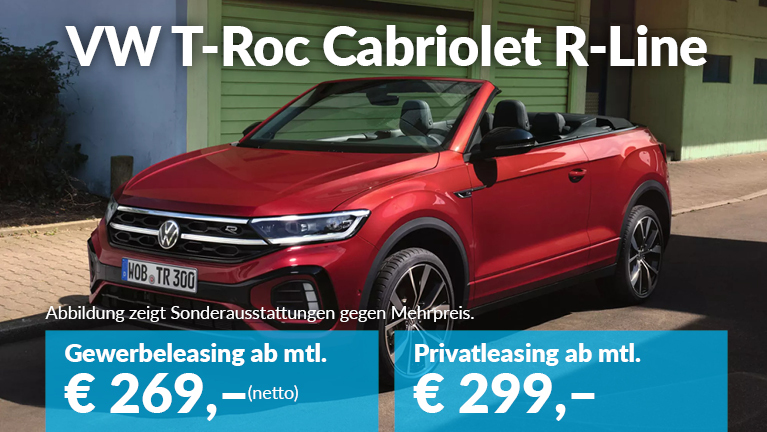 Angebotsteaser VW T-Roc Cabrio Rline