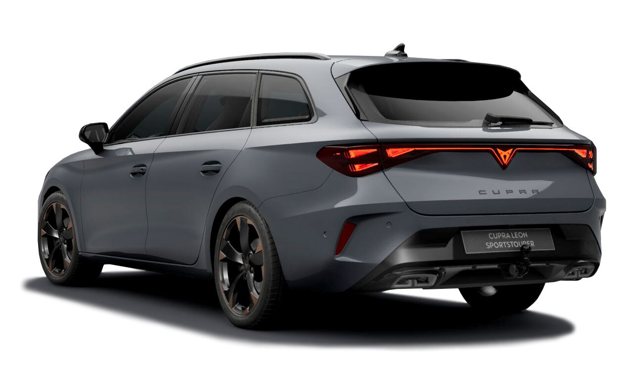 CUPRA Leon Sportstourer 1.5 eTSI Freisteller in Graphene Grau Heckansicht