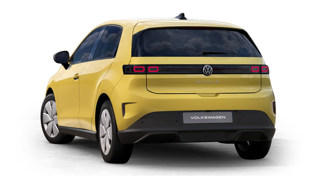 VW ID.Polo in Pyhtongelb Heckansicht