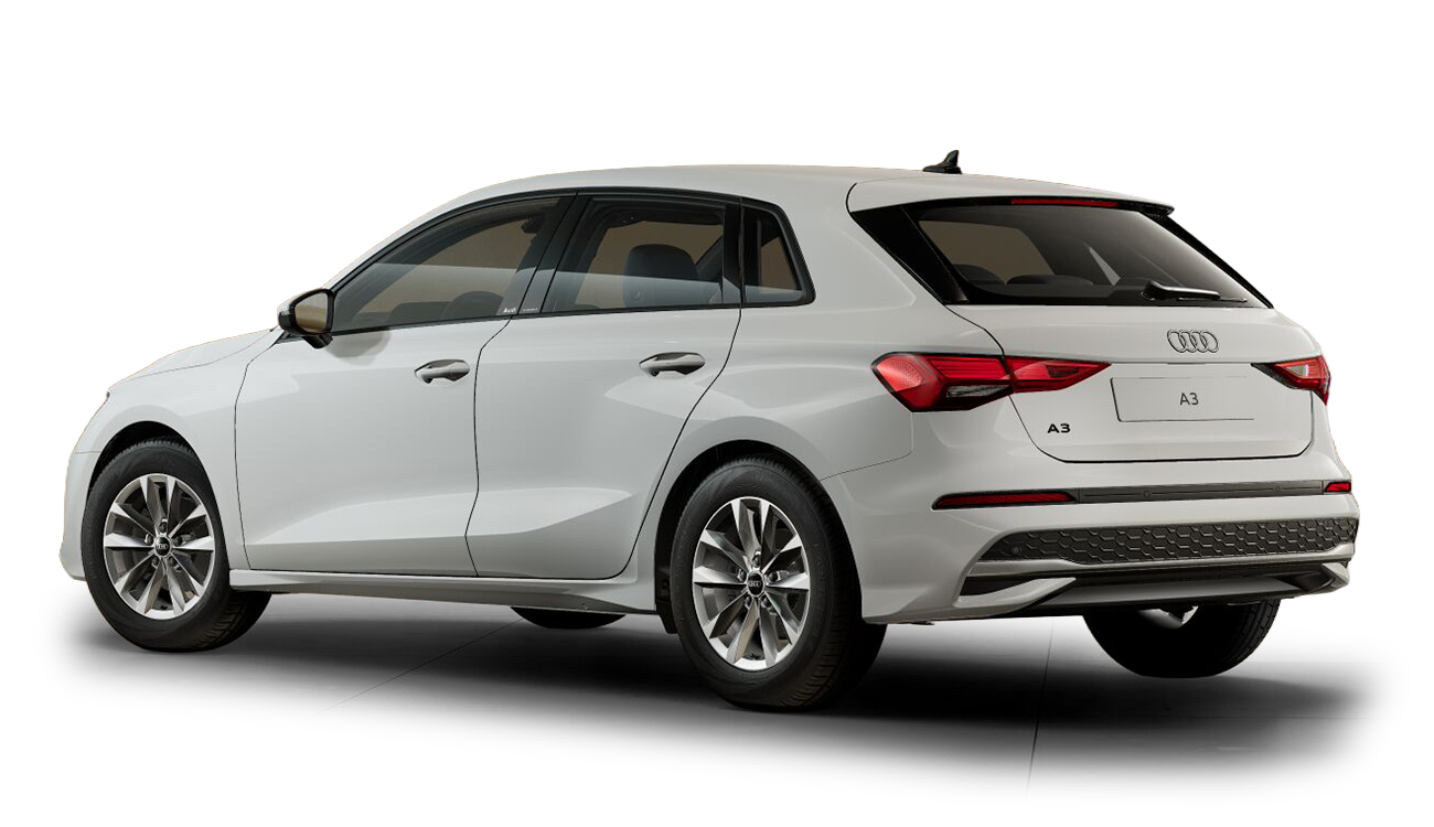 Audi A3 Sportback TFSI in Arkonaweiß Heckansicht