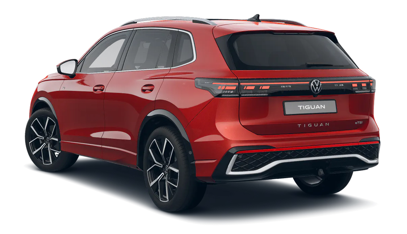 Tiguan R-Line in rot Heckansicht