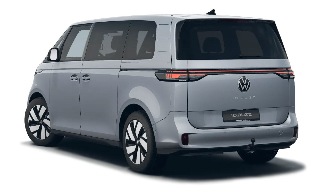 VW ID. Buzz Pure in Monosilber Metallic Hinteransicht