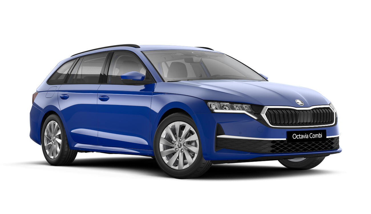 Skoda Octavia Combi Selection in Energyblau in der Frontansicht