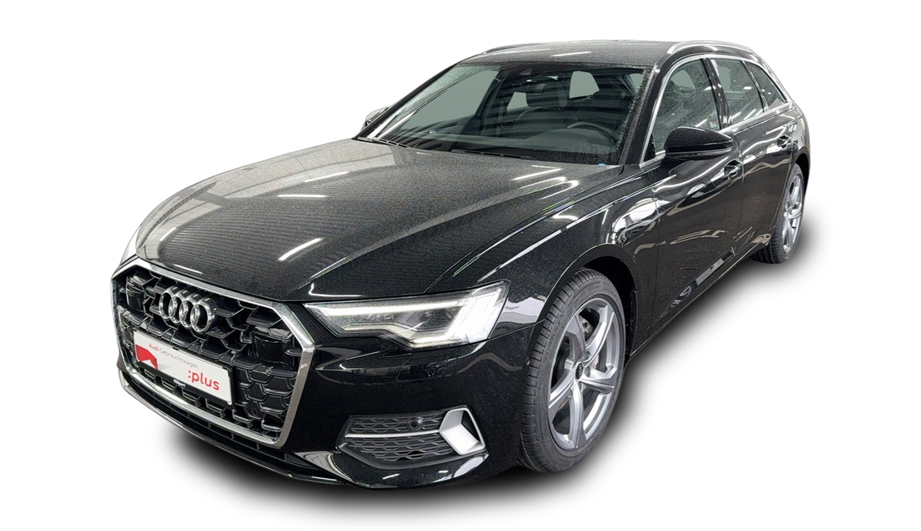 Audi A6 Avant Freisteller in Mythosschwarz Metallic Frontansicht  
