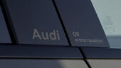 Audi Q8 e-tron lasergravur Modellbezeichnung