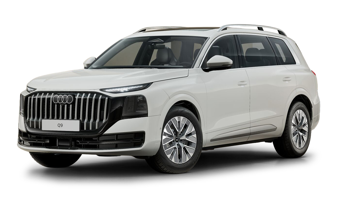 Audi Q9 in Carraraweiß Frontansicht