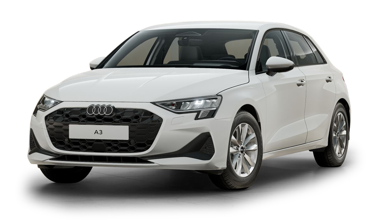 Audi A3 Sportback TFSI in Arkonaweiß Frontansicht