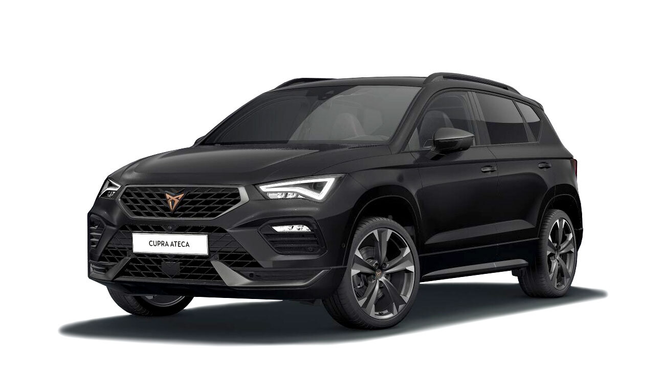 CUPRA Ateca Freisteller in Magic Schwarz Metallic Frontansicht