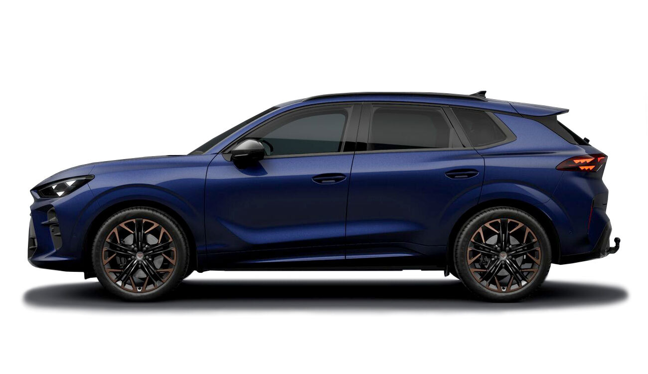 CUPRA Terramar VZ Freisteller in Cosmos Blau Metallic Seitenansicht