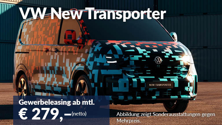 VW New Transporter Gewerbeleasing Angebots teaser