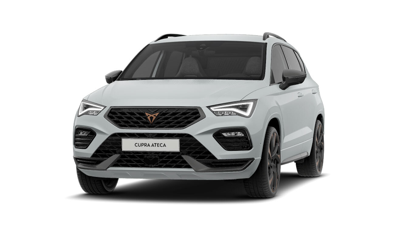 CUPRA Ateca VZ Freisteller in Glacial Weiß Metallic Frontansicht