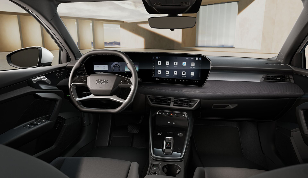 Audi A3 Sportback e-hybrid in Arkonaweiß Innenansicht
