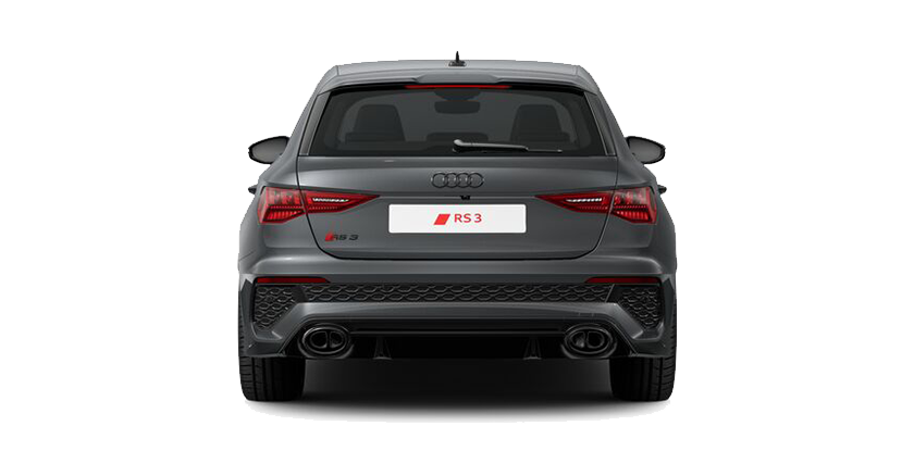 Audi RS 3 in daytonagrau perleffekt heckansicht
