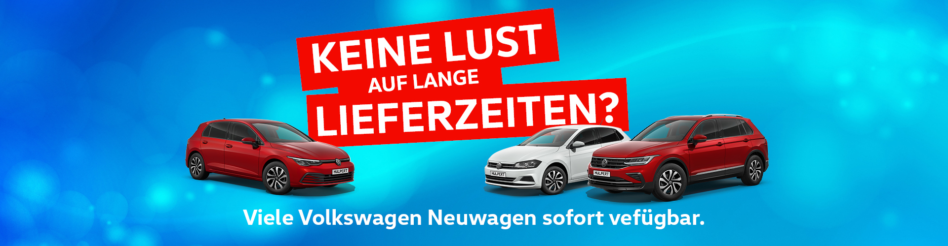 Sofort verfügbare VW Neuwagen