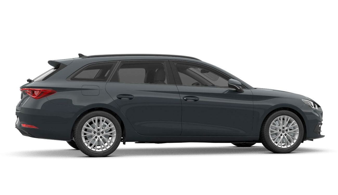 SEAT Leon Sportstourer e-HYBRID Freisteller in Fiord Blau Seitenansicht