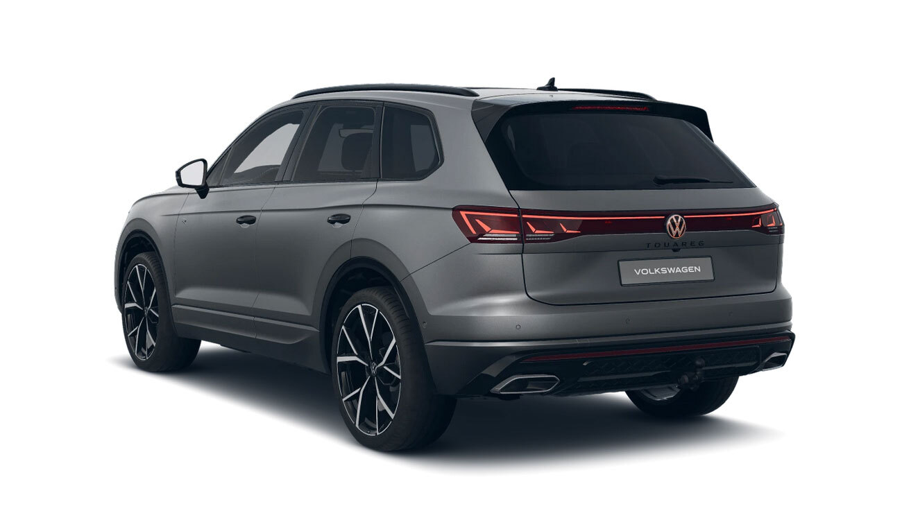 VW Touareg R-Line in Siliziumgrau Metallic Hinteransicht