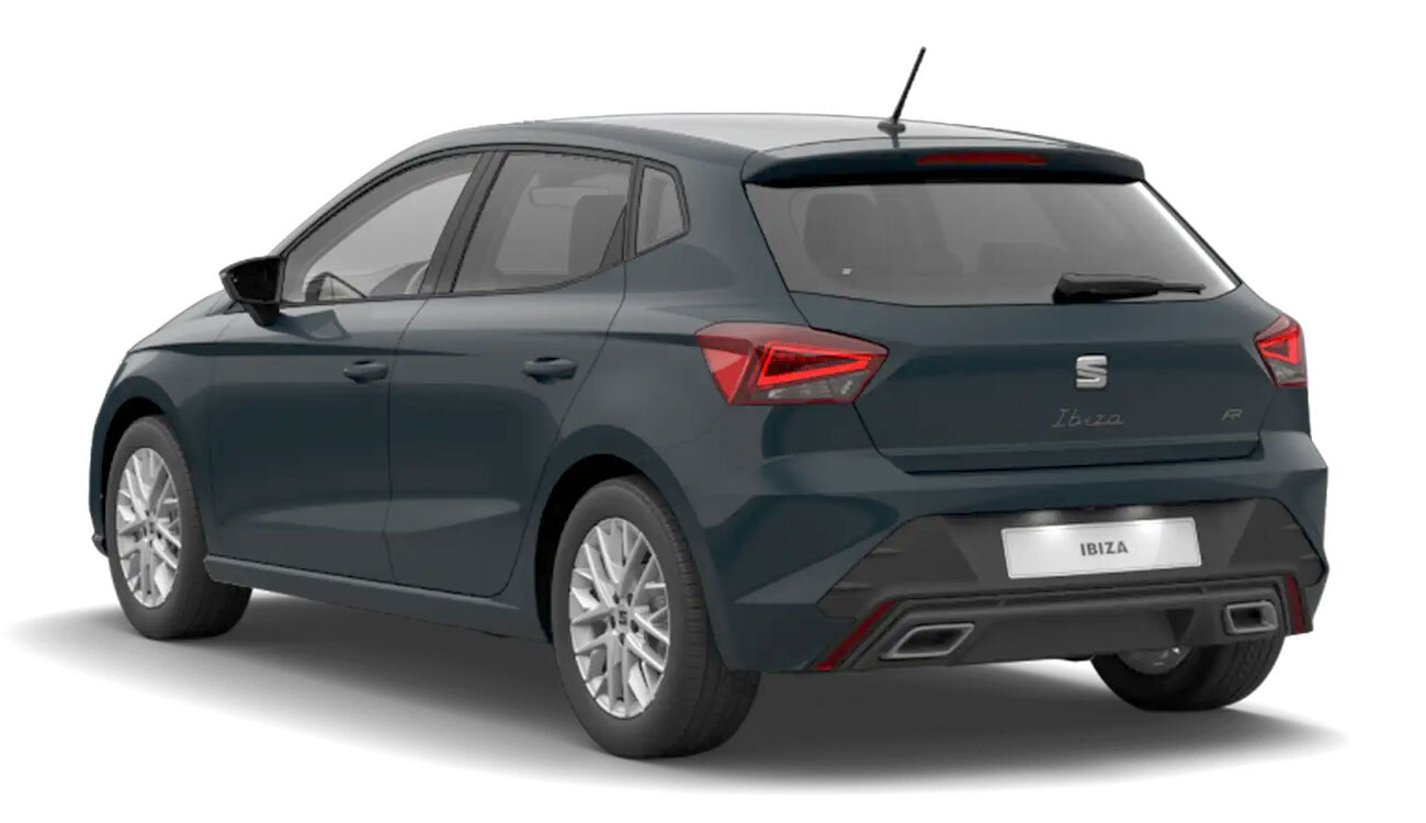 SEAT Ibiza FR Freisteller in Fiord Blau Heckansicht