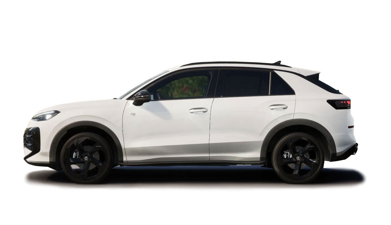 VW T-Roc R-Line Freisteller in Pure White Seitenansicht