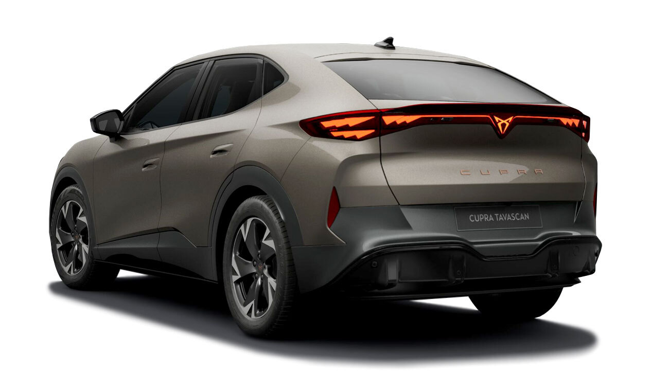 Cupra Tavascan Endurance Freisteller in Atacama Desert Metallic Heckansicht