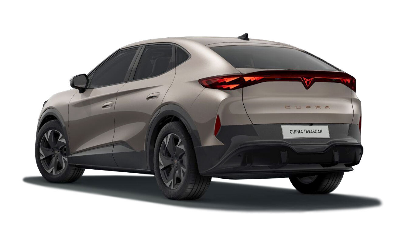 CUPRA Tavascan Endurance Freisteller in Atacama Desert Metallic Heckansicht