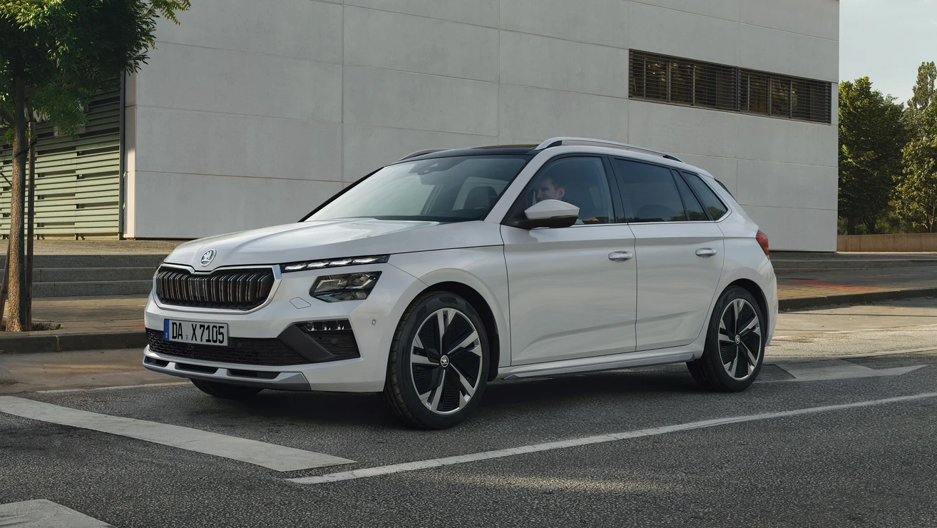 Škoda Kamiq Gebrauchtwagen als kompaktes SUV mit markanter Front und erhöhter Sitzposition.