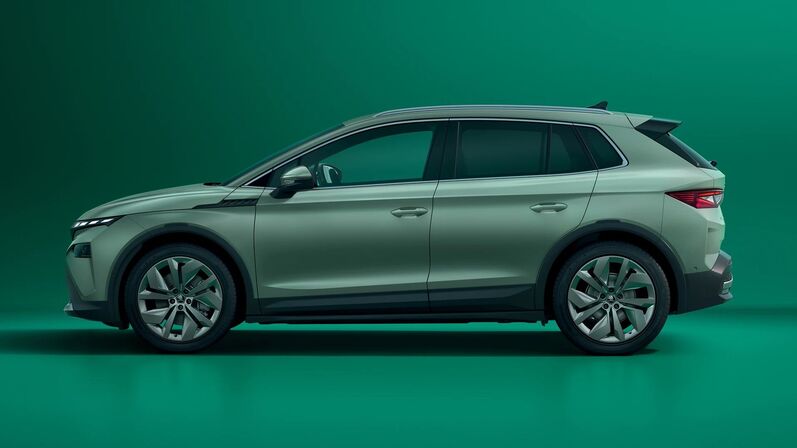 Škoda Elroq in Timiano-Grün als Gebrauchtwagen Leasing
