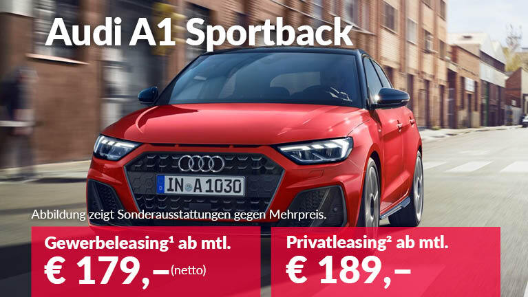 Angebotsteaser Audi A1 Spportback Gewerbe- und Privatkunden