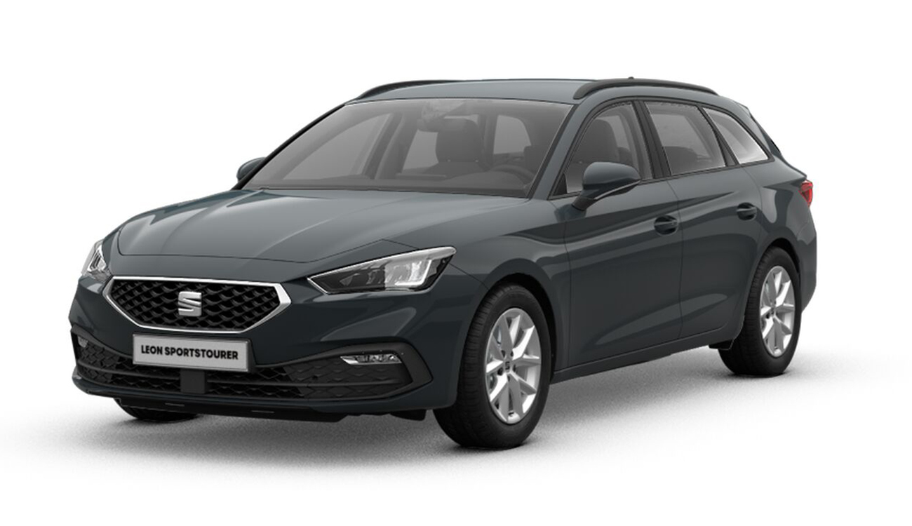 SEAT Leon Style Sportstourer in Fiord Blau Frontansicht